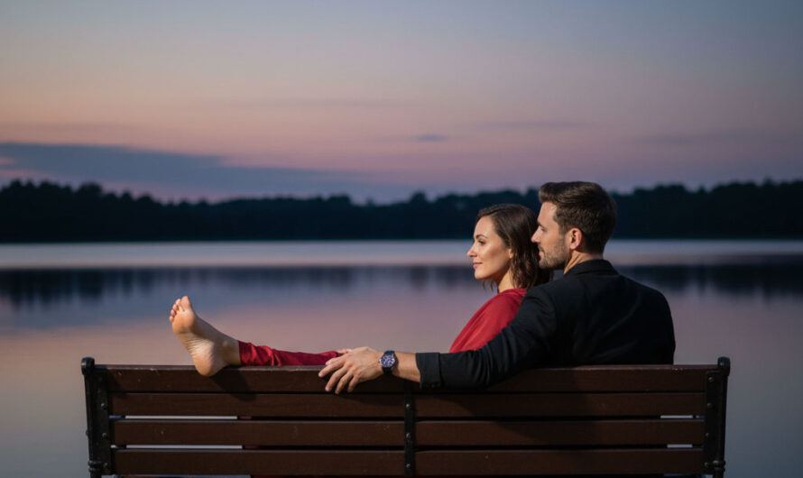 90s Couple Romance : Garden Couple’s Proposal Intimate Moment with AI in 2025