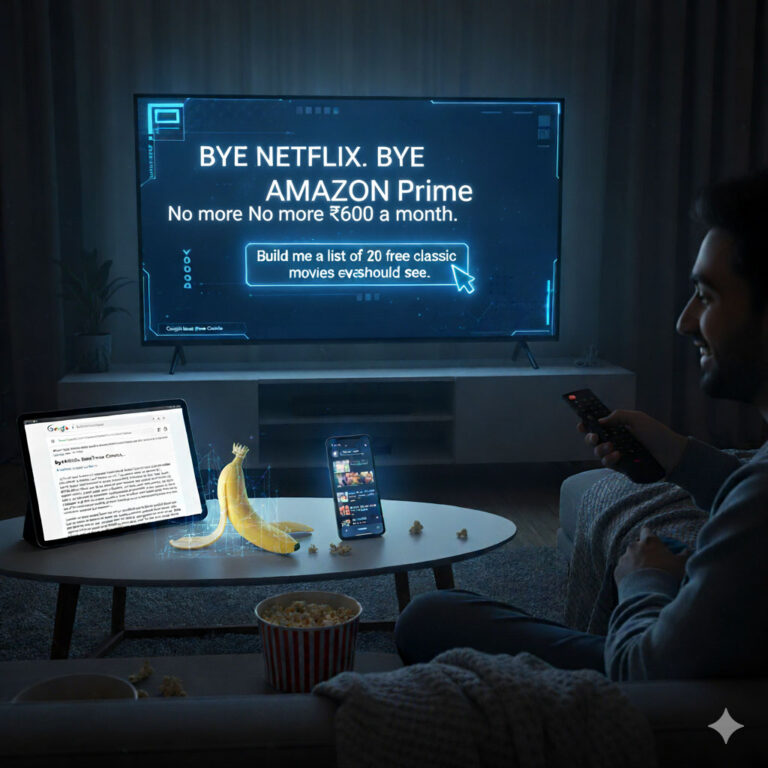 Bye Bye Netflix, Hello Free Cinema: The ChatGPT Trick That’s Beating the ₹600/Month Subscription in 2025