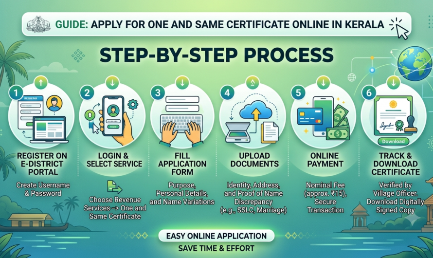 How to Get a One and Same Certificate Online in Kerala: 6 Easy Steps