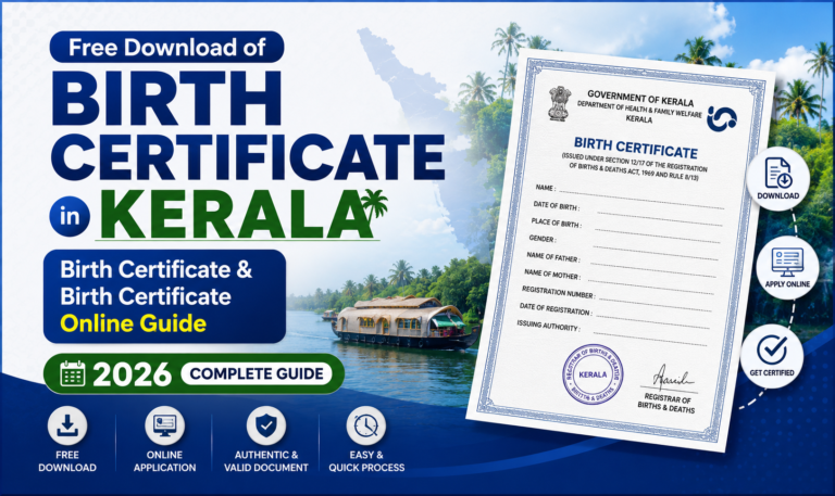 Free Download of Birth Certificate in Kerala – Birth Certificate & Birth Certificate Online Guide (2026 Complete Guide)