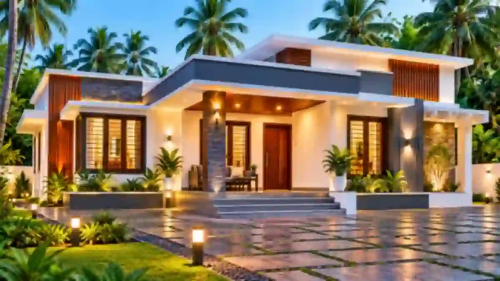 Low Budget Contemporary House Kerala modern home exterior design